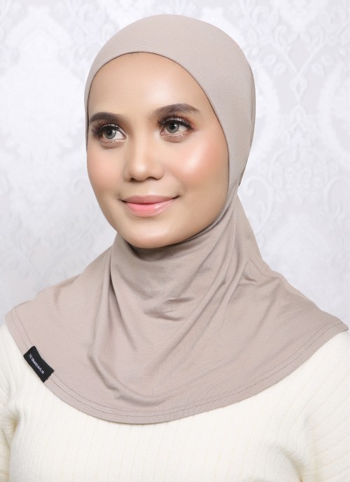 Lace Elastic Shirred With Snap Button Ninja Instant Hijab